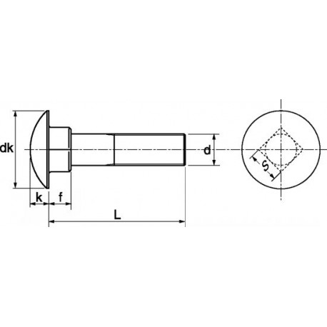 Parafuso cabeça oval e quadra aço zincado 4,8 - DIN 603 - ISO 8677