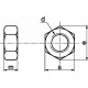 Porca sextavada (C.8 zincado) - DIN 934 - ISO 4032