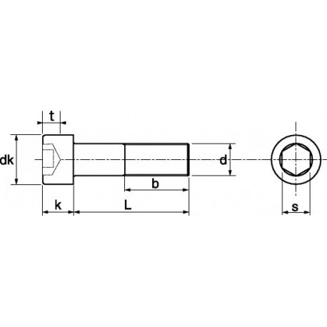Parafuso cabeça cilíndrica aço zincado 8,8 - DIN 912 - ISO 4762